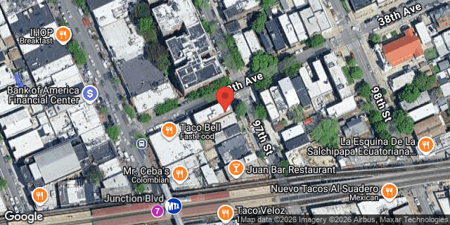 Aerial map of 96-16 38 AVENUE, Queens