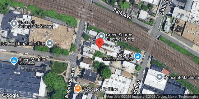Aerial map of 38-21 WOODSIDE AVENUE, Queens