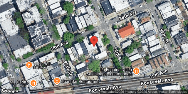 Aerial map of 97-14 38 AVENUE, Queens