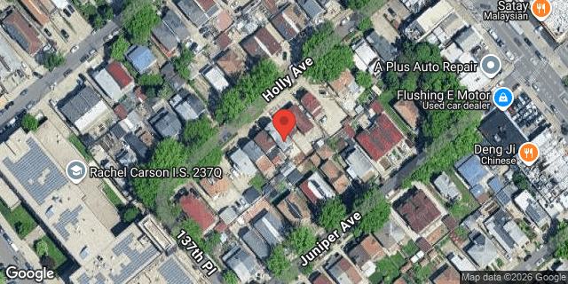Aerial map of 137-46 HOLLY AVENUE, Queens