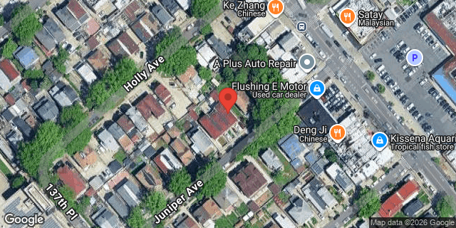 Aerial map of 137-61 JUNIPER AVENUE, Queens