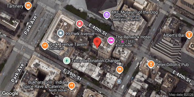 Aerial map of 114 EAST 40 STREET, Manhattan