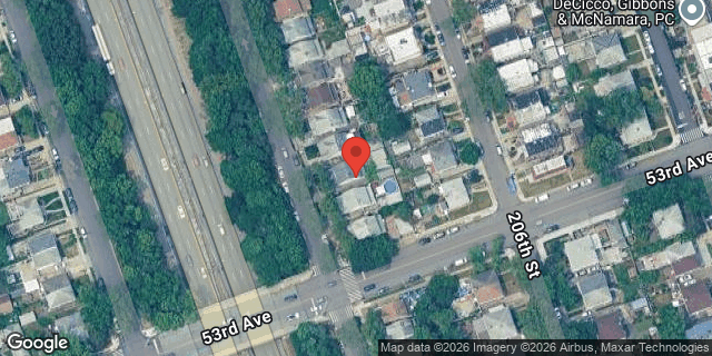 Aerial map of 50-45 205 STREET, Queens