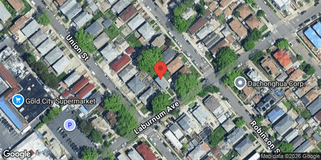 Aerial map of 141-09 LABURNUM AVENUE, Queens