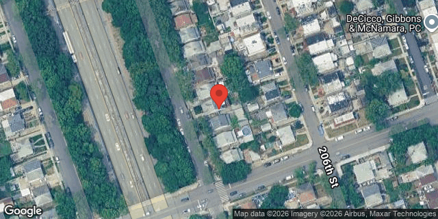 Aerial map of 50-41 205 STREET, Queens
