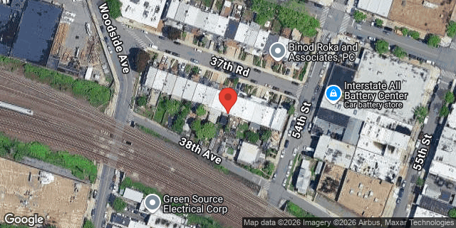 Aerial map of 53-26 37 ROAD, Queens