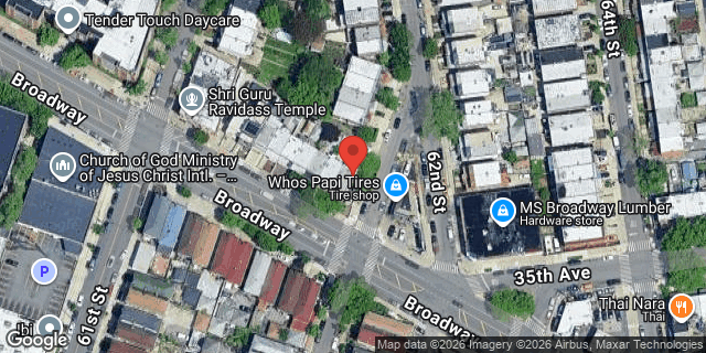 Aerial map of 61-25 BROADWAY, Queens