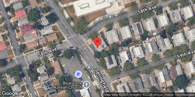 Aerial map of 221-04 58 AVENUE, Queens