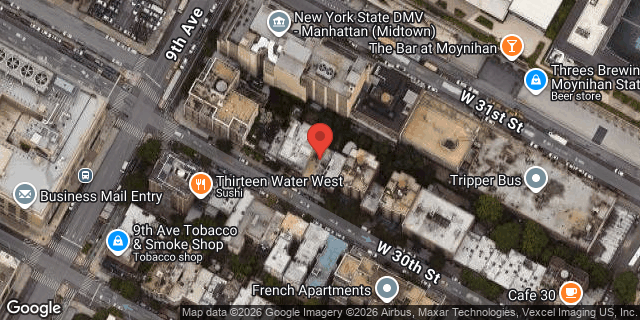 Aerial map of 351 WEST 30 STREET, Manhattan