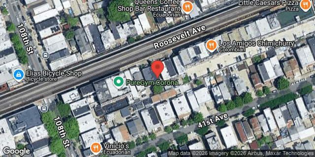 Aerial map of 108-30 ROOSEVELT AVENUE, Queens
