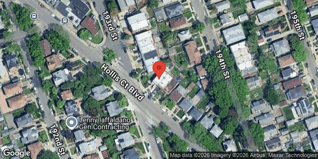 Aerial map of 47-33 HOLLIS COURT BLVD, Queens