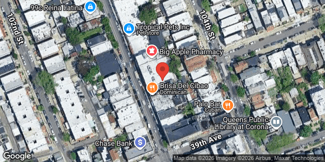 Aerial map of 37-77 103 STREET, Queens