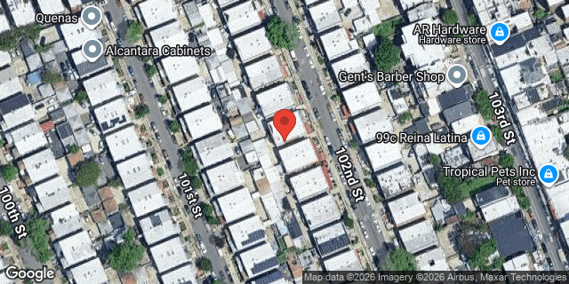 Aerial map of 37-40 102 STREET, Queens