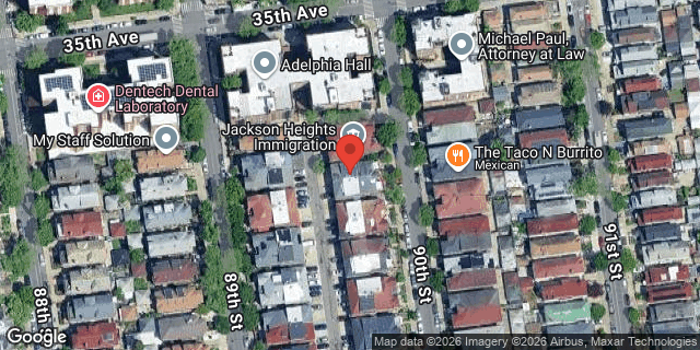 Aerial map of 35-20 90 STREET, Queens