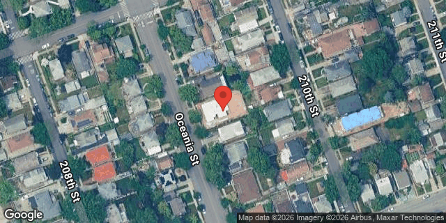 Aerial map of 50-21 OCEANIA STREET, Queens