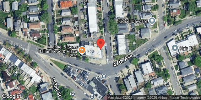 Aerial map of 192-21 HOLLIS COURT BLVD, Queens