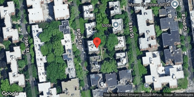 Aerial map of 34-37 80 STREET, Queens