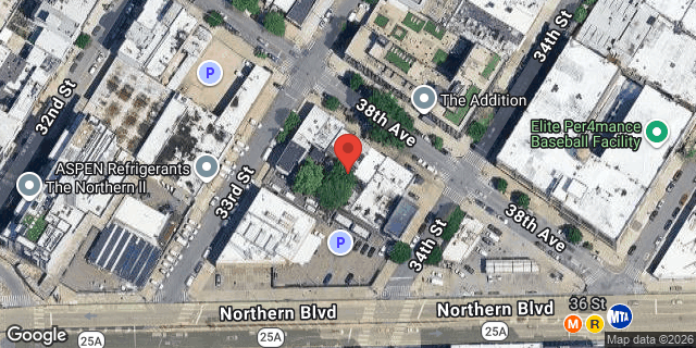 Aerial map of 33-10 38 AVENUE, Queens