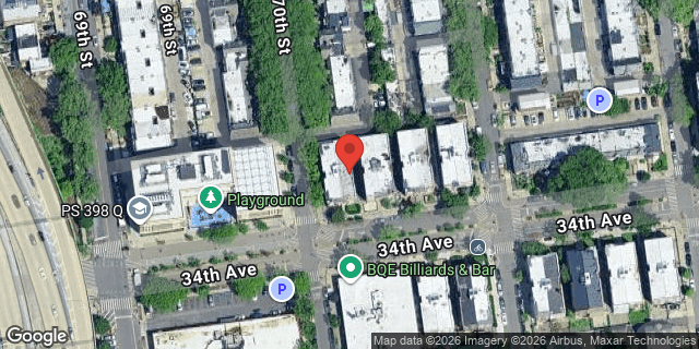 Aerial map of 70-05 34 AVENUE, Queens