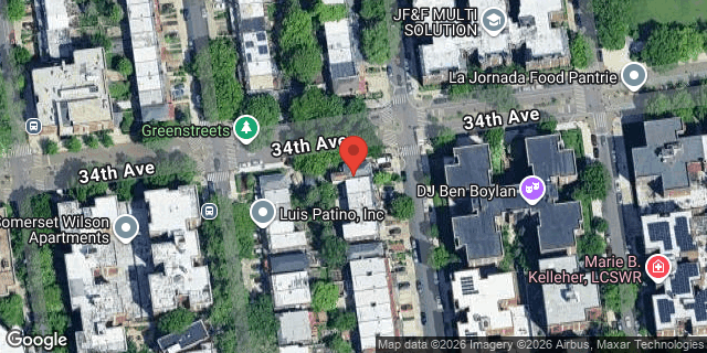 Aerial map of 34-02 76 STREET, Queens