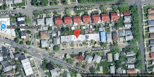 Aerial map of 189-25 46 ROAD, Queens