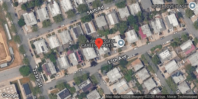 Aerial map of 224-03 57 AVENUE, Queens