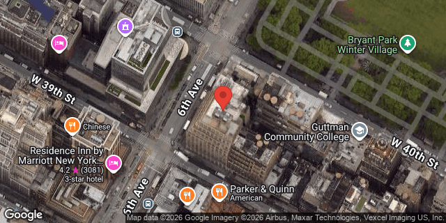 Aerial map of 1050 AVENUE OF THE AMER, Manhattan