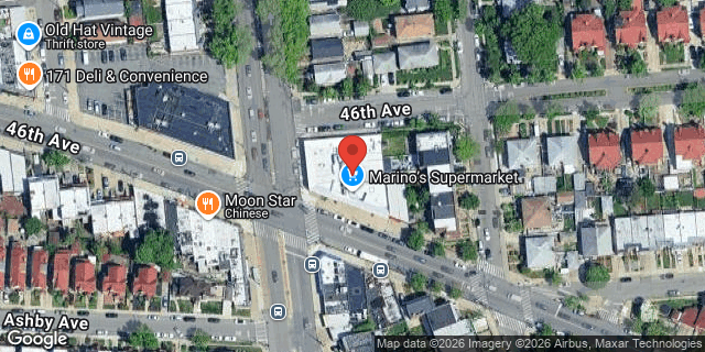 Aerial map of 46-07 HOLLIS COURT BLVD, Queens