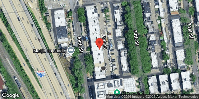 Aerial map of 33-31 69 STREET, Queens