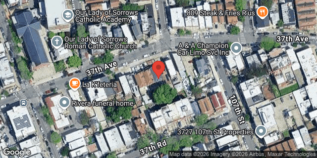 Aerial map of 105-16 37 AVENUE, Queens
