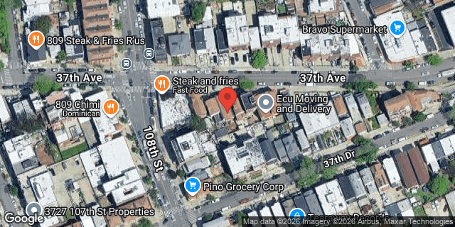 Aerial map of 108-12 37 AVENUE, Queens