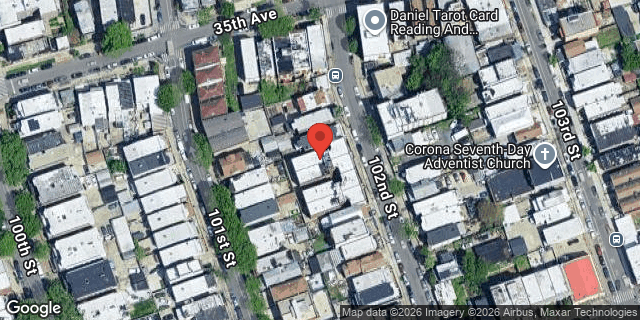 Aerial map of 35-20 102 STREET, Queens