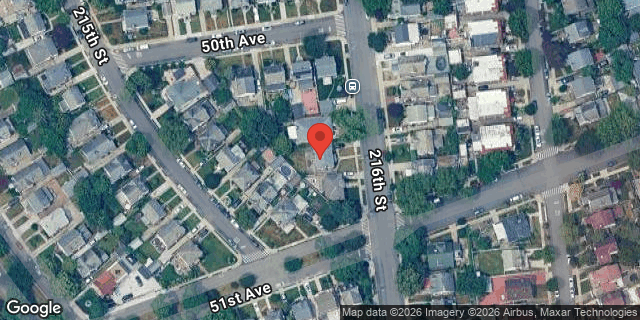 Aerial map of 50-20 216 STREET, Queens