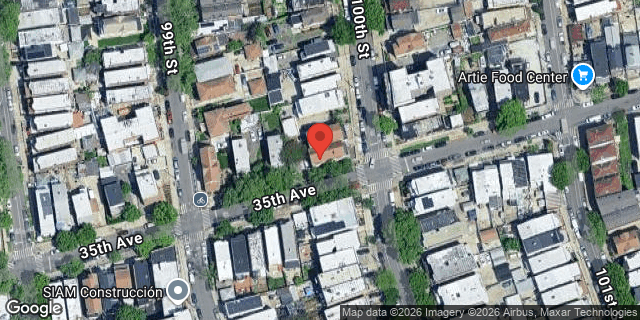 Aerial map of 34-42 100 STREET, Queens