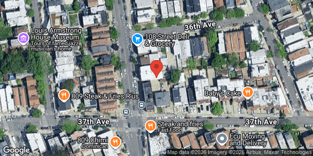 Aerial map of 36-11 108 STREET, Queens