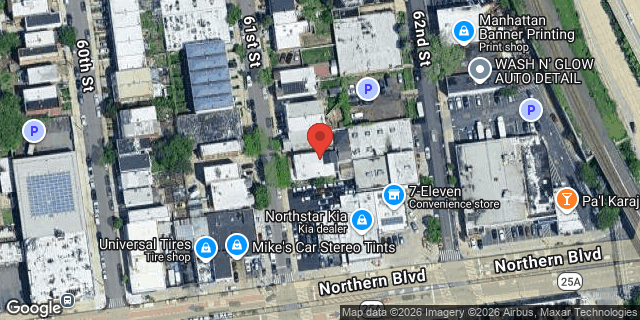 Aerial map of 32-55 61 STREET, Queens