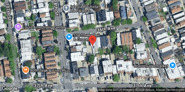Aerial map of 108-12 36 AVENUE, Queens