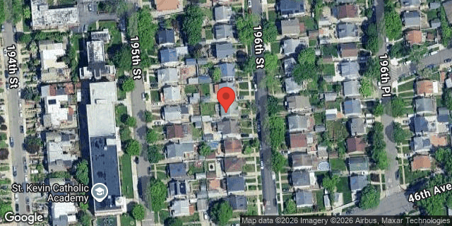 Aerial map of 45-48 196 STREET, Queens