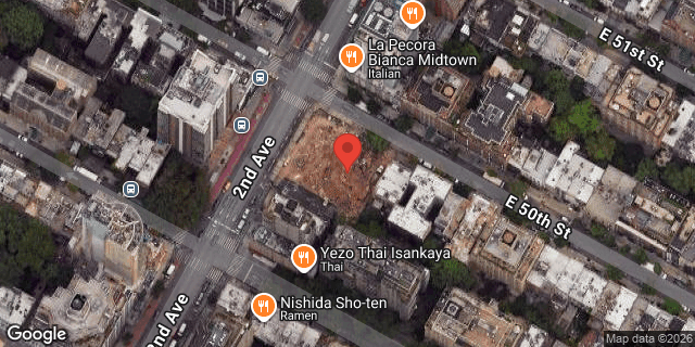Aerial map of 306 EAST 50TH STREET, Manhattan