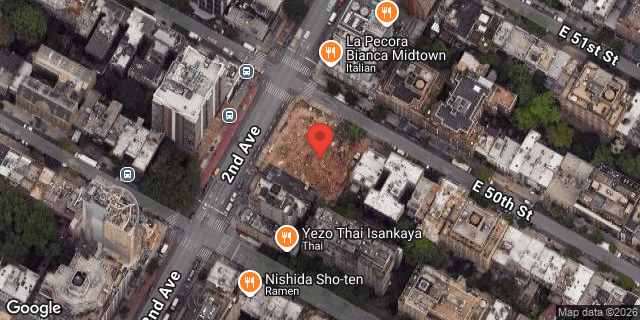 Aerial map of 300 EAST 50 STREET, Manhattan