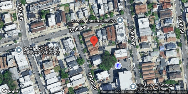 Aerial map of 35-07 104 STREET, Queens