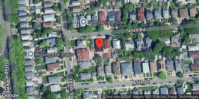 Aerial map of 189-14 45 ROAD, Queens