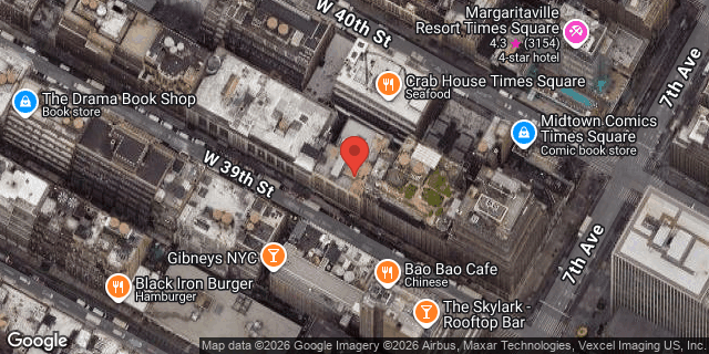 Aerial map of 225 WEST 39 STREET, Manhattan