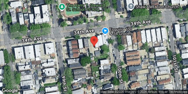 Aerial map of 99-24 34 AVENUE, Queens