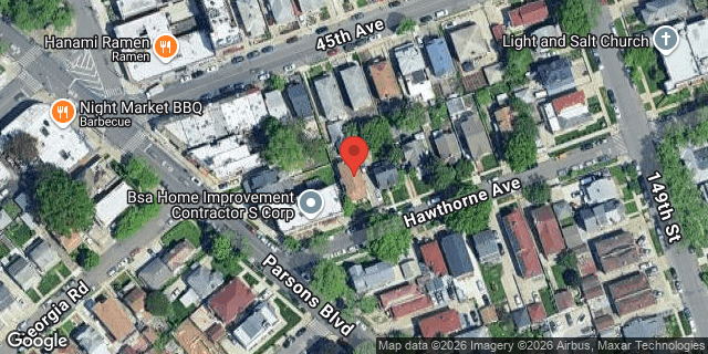 Aerial map of 147-11 HAWTHORN AVENUE, Queens