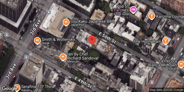 Aerial map of 224 EAST 50 STREET, Manhattan