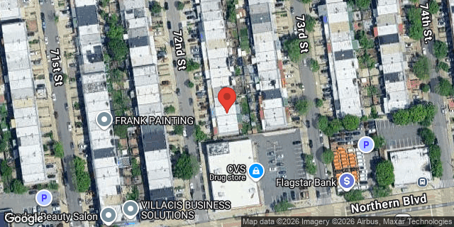 Aerial map of 32-51 72 STREET, Queens