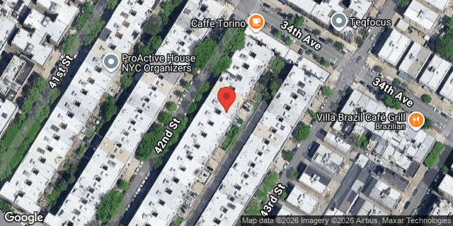 Aerial map of 34-21 42 STREET, Queens