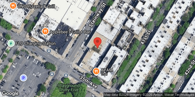 Aerial map of 34-49 STEINWAY STREET, Queens