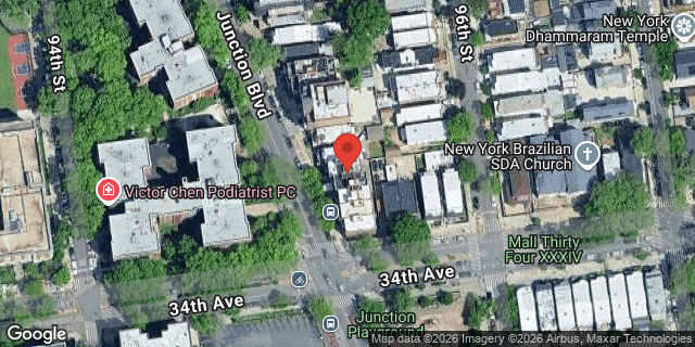 Aerial map of 33-51 JUNCTION BOULEVARD, Queens